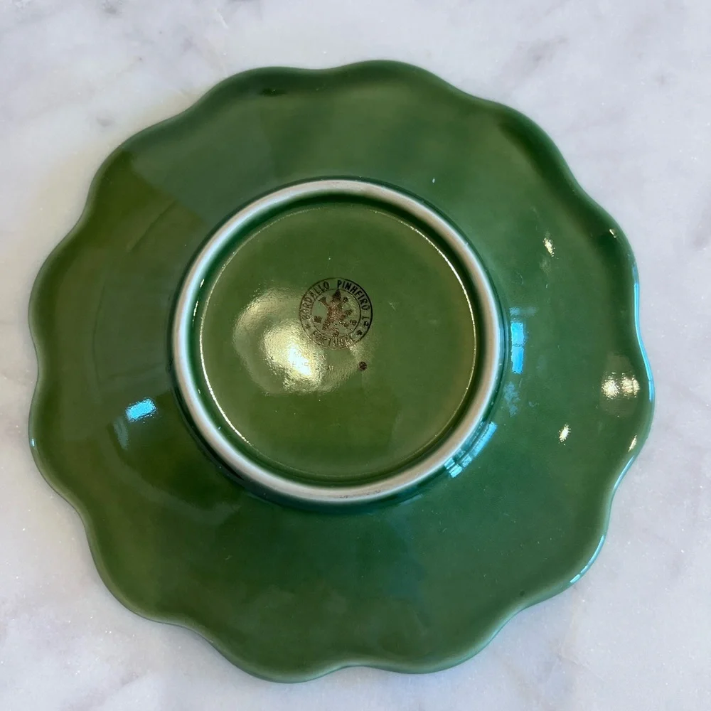 Discontinued Rabbit Green by BORDALLO PINHEIRO Rabbits Carrots Cup & Saucer Set